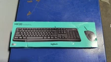 Logitech MK120 Wired USB Keyboard Mouse Desktop Combo