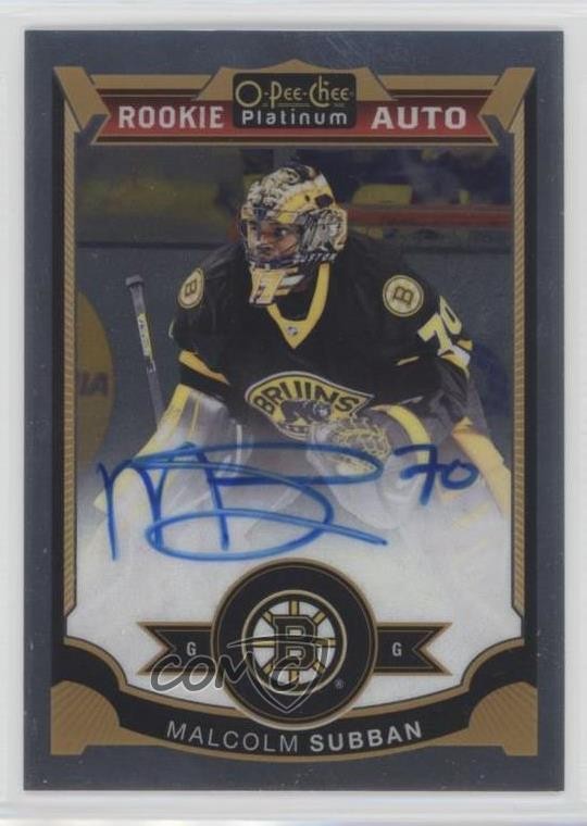 2015-16 O-Pee-Chee Platinum Rookie Auto Malcolm Subban #161 Rookie Auto RC 0a1