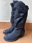 A.S.98 Airstep Tall High  Black Leather Boots Size EUR 38 | US 8-8.5
