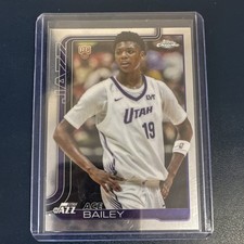 Topps 2025-26 Chrome Ace Bailey #255 Utah Jazz Rookie Basketball Card