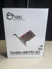 New SIIG Firewire 800 PCI-32T Host Adapter NN-830112 Vintage Windows 2005
