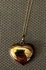 Stamped 14k Gold Puffed Heart On 14k Fine Chain 18  Long