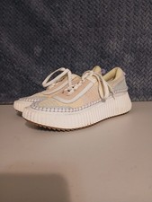Dolce Vita Dolen Womens 7.5 Shoes Multi Pastel Stripe Knit Platform Sneakers