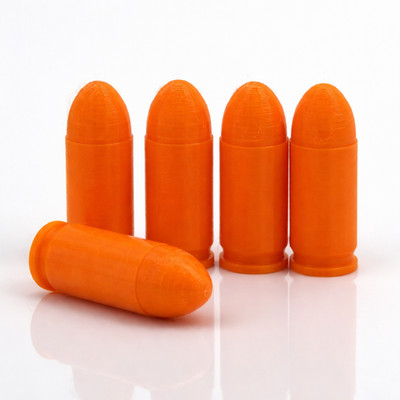 TechStudio3D .380 ACP Snap Caps Dummy Rounds Dry Fire Training Reusable Orange