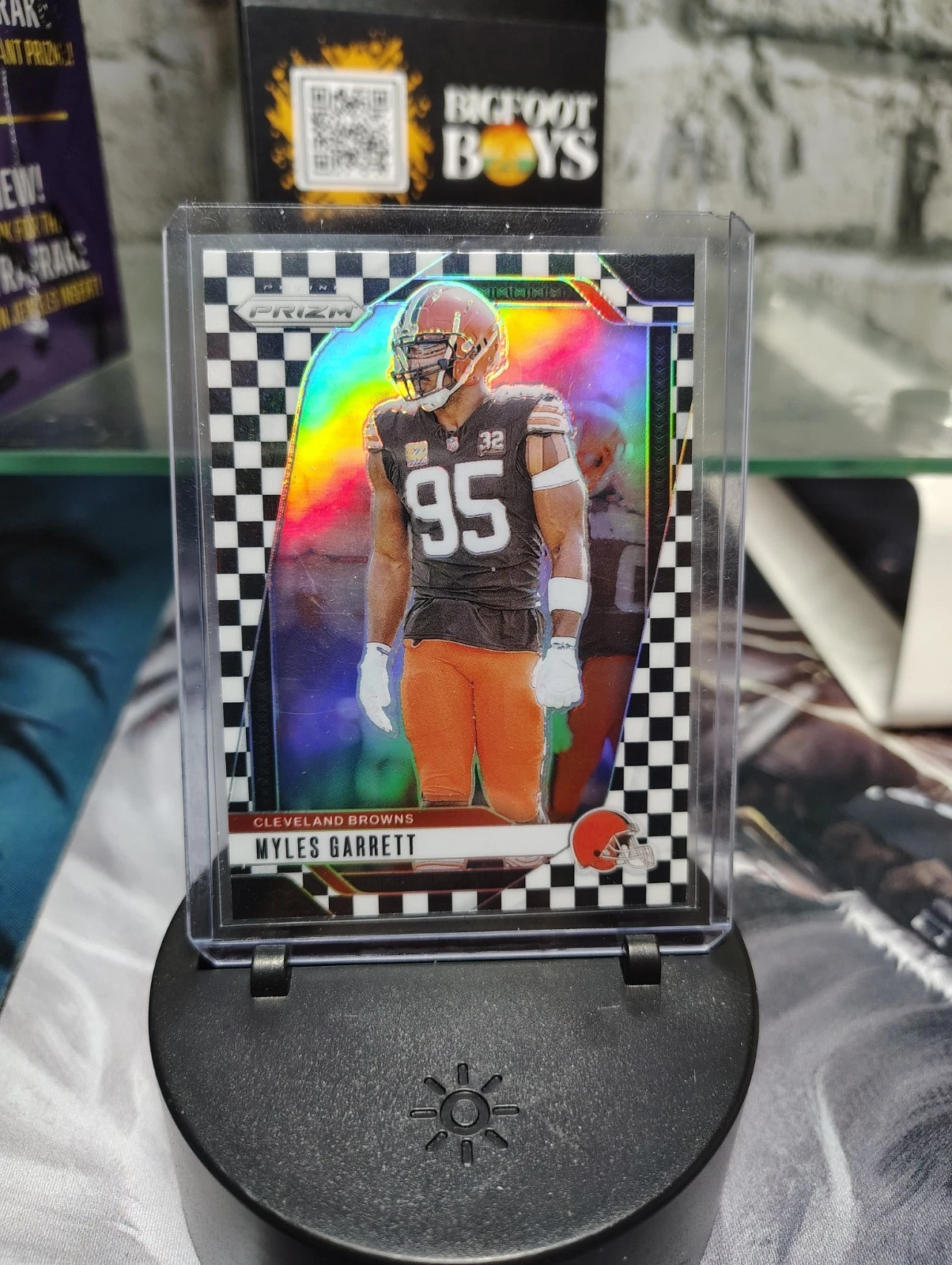 MYLES GARRETT 2024 Panini Prizm Black White Checker Checkerboard #69 Browns