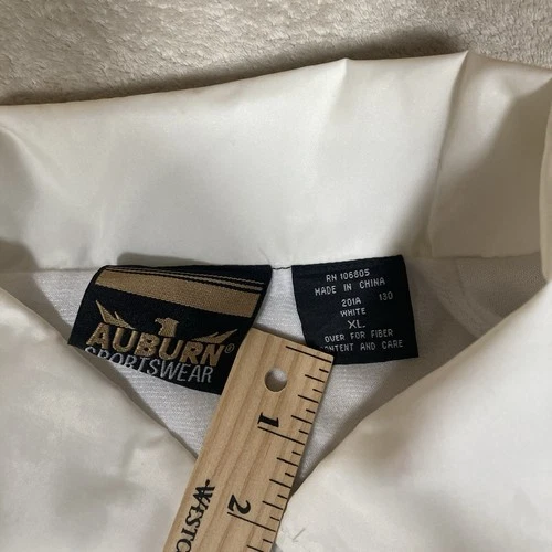 USS Saratoga CVA-60 Aircraft Carrier NAVY White SATIN BOMBER JACKET Souvenir XL image 6