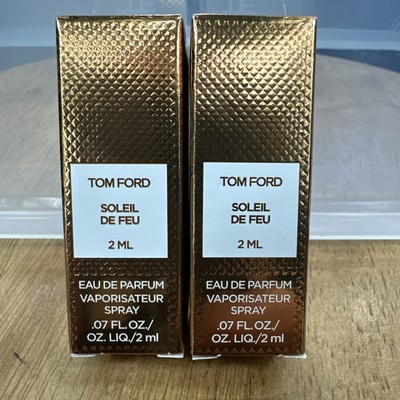 2x Tom Ford Soleil de Feu Eau de Parfum EDP Sample Spray 0.07oz 2mL