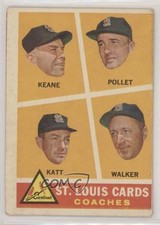 1960 Topps Johnny Keane Howie Pollet Ray Katt Harry Walker #468 0d7s