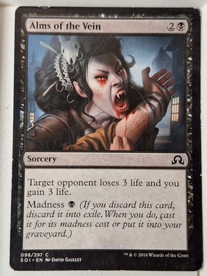 Alms of the Vein - Shadows over Innistrad - Magic the Gathering MTG Nice!