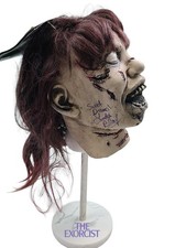 Linda Blair Signed Autographed The Exorcist Mask & Custom Display Stand ACOA ITP