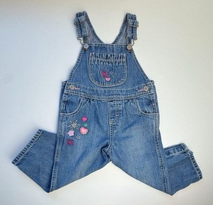 Oshkosh Denim Overalls w/ Snowflake & Hearts 18 Months
