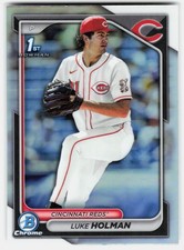 2024 Bowman Draft Chrome Refractor Luke Holman #BDC-100 Cincinnati Reds