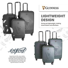 Guinness ABS Hard Shell Suitcase Travel Luggage, Combo Lock, Spinner Wheels