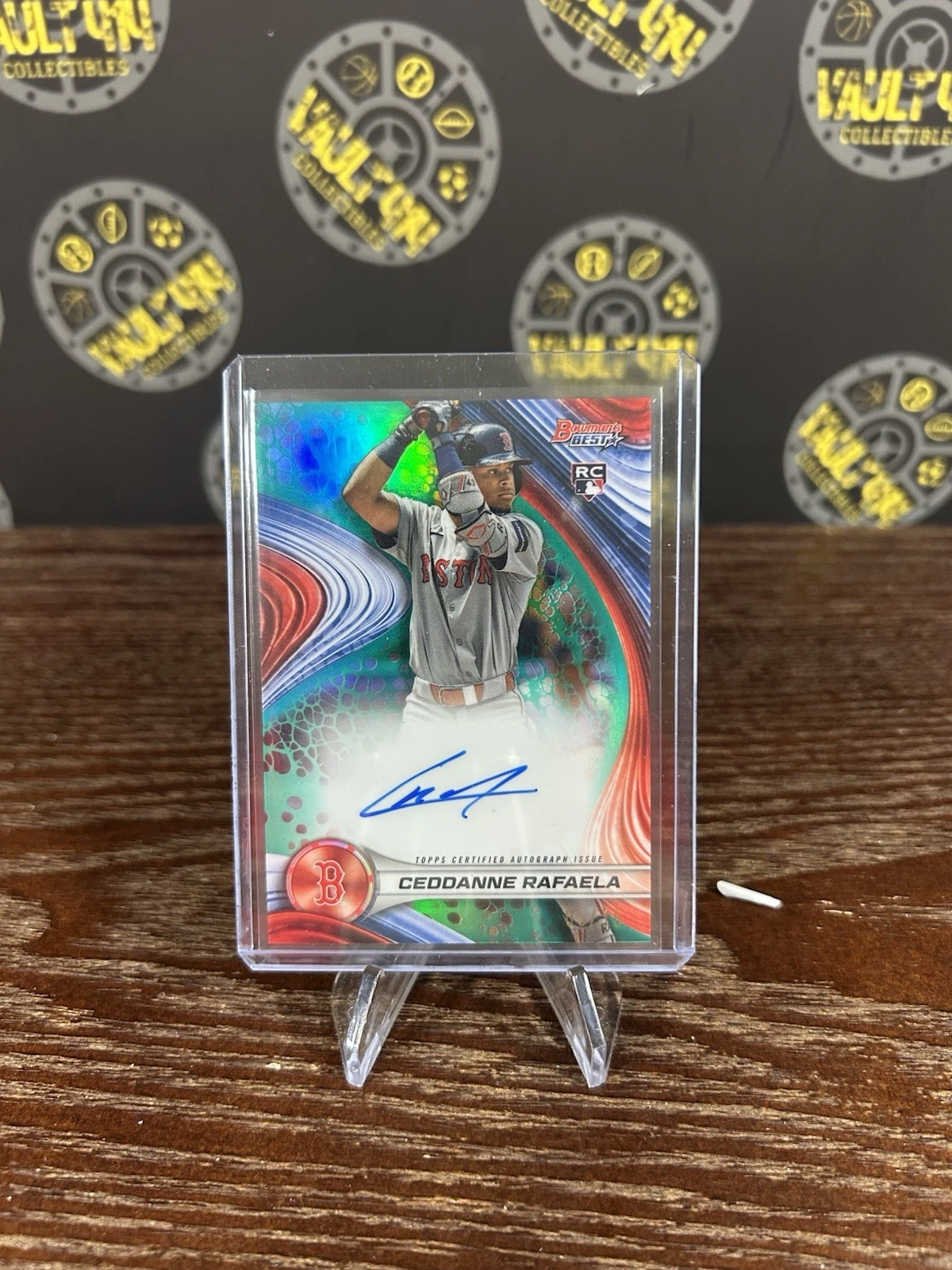 Ceddanne Rafaela /15 2024 Bowman's Best Teal On Card Auto Refractor RC Red Sox