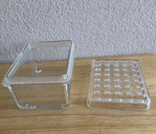 Vintage Ikea Luftpolsterdeckel stapelbarer Glasbehälter #19895 3,5” x 5” - Bild 2 von 4