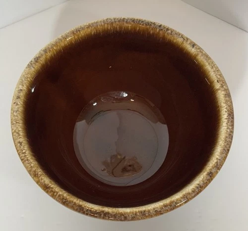 Vintage Hull Pottery Brown Drip 7" Mixing Nesting Bowl Oven Proof USA- Read