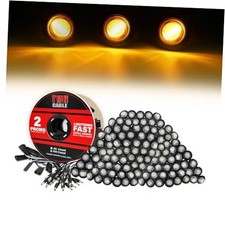 100 Pcs 3/4 Inch Side Marker Clear Lens Amber Clear Lens Amber Pack of 100 