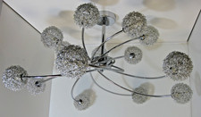 B&Q Good Home Caelus Spiral Metal Chrome Effect 14 Lamp Ceiling Lights LOT 1