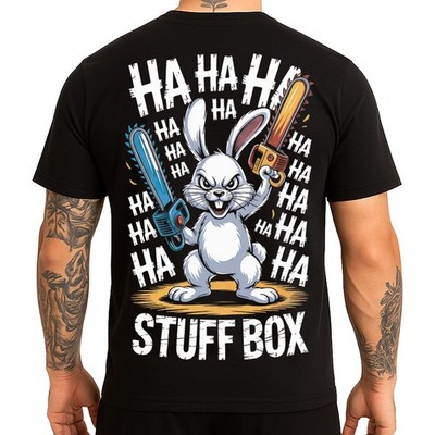 Stuff Box Herren Shirt Chainsaw Bunny schwarz T-Shirt S 5XL kurzarm TShirt