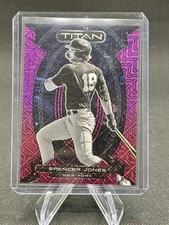 Spencer Jones #01/50 2023 Panini Chronicles Titan Purple Mojo Prizm #9 Yankees