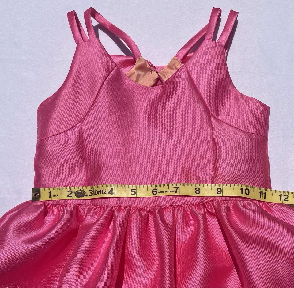 Bonnie Jean Dress Party Dress S6-11306-DV Pink Lined Bodice & Slip Girls Size 6 - Image 3 of 4