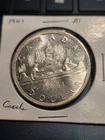 1961 Canada Silver Dollar $1, .6toz silver