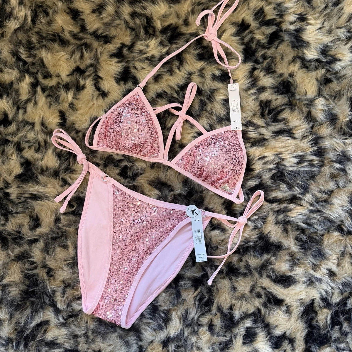 Sequin Pink Bikini Swimwear for Women for sale | eBay