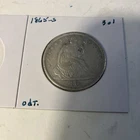 1865 s seated liberty half. Dollar