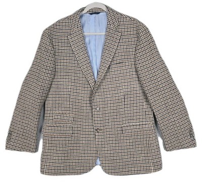 Brooks Brothers Mallalieus Wool Tweed Sport Coat Gun Club Check 46R Regent Fit