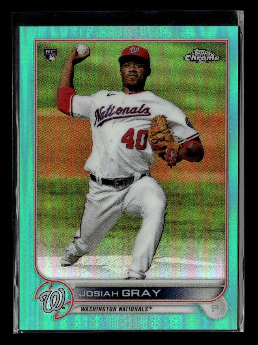 2022 Topps Chrome #160 Josiah Gray Aqua Refractor #/199