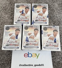 2023/24 Topps Chrome Basketball NBA Value Box Factory Sealed NEW x5
