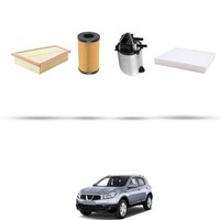 Hoffcar Set Service - 4 Filter FüR Nissan Qashqai (J10E, JJ10E) 1.6 DCI 96Kw Ab