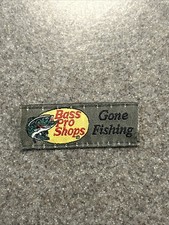 Fabric Bass Pro Shops Gone Fishing Fabric Embroidered Logo Sew On 3/4 X 2
