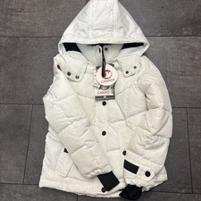 Canada Weather Gear Girls Full-Zip Winter Jacket Hooded Coat White 7/8 Ski Snow