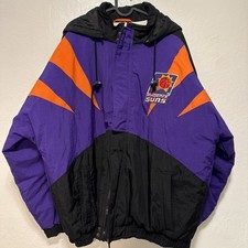 Vintage 1990s NBA Phoenix Suns Apex One Sharktooth Jacket Large With Hood