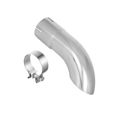 2.5 Turn Down Stainless Steel Exhaust Tips With Clamp Polished Open Box
