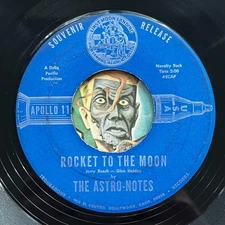 HEAR Astro-Notes 45 Rocket To The Moon / Cheatin Heart rockabilly rocker bopper