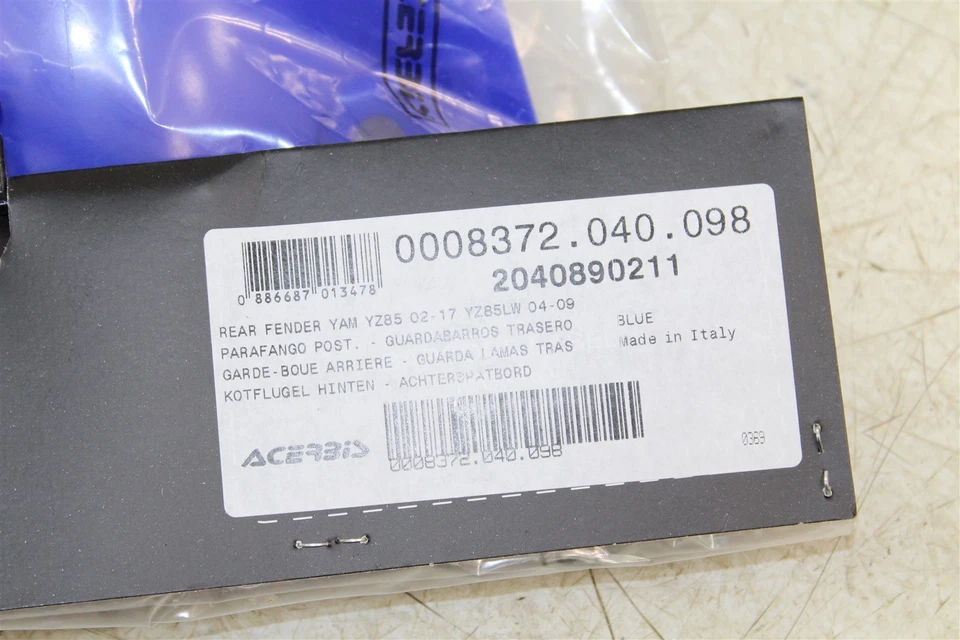 Acerbis Full Plastics Kit 21 Original 2742667118 for Yamaha YZ85 2019-2021 - Image 3 of 4