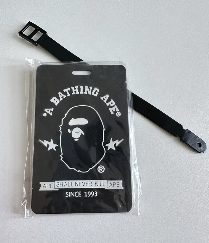 Bape A Bathing Ape Negro Clásico Logo Portatarjetas de Identificación Llavero Anillos Regalo 2025 Foto 3 de 4