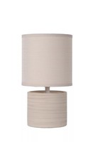 Tischlampe Keramik Nachttisch Beige Wohnzimmer 26 Cm E14 Tischleuchte Blendarm