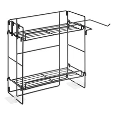 Over The Toilet 2-Tier Storage Shelf Organizer Metal Basket with Towel Holder