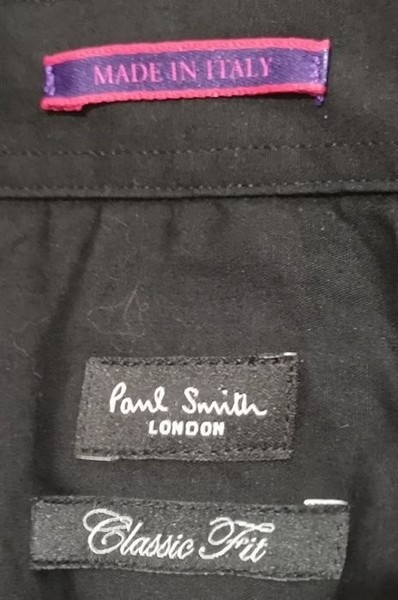 Men Paul Smith Shirt Black Cotton 40 #2WWX