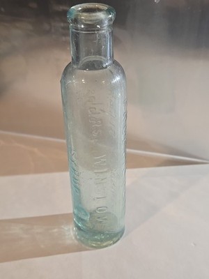 Antique Open Pontil Mrs. Winslow s Soothing Syrup DUG Quack Medicine Bottle.
