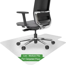 Chair Mat for Carpet- Low Pile (1/4" Thick) Carpet Protector for Office Gaming D