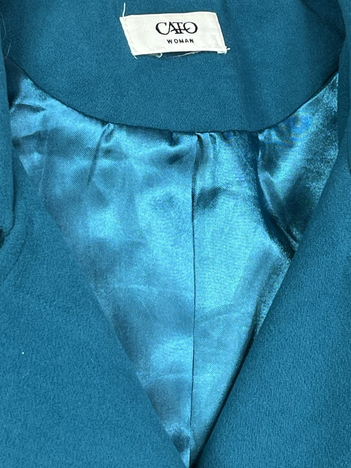 Abrigo Cato Wms Azul Pavo Real Guisante Suave Plus 3x A Medida Foto 3 de 4