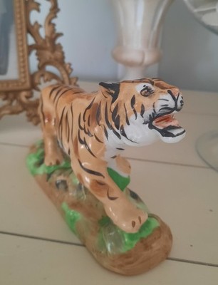 Vintage Bengal Tiger Figurine Marked A Styson Product JAPAN 7''w x 4.5''h