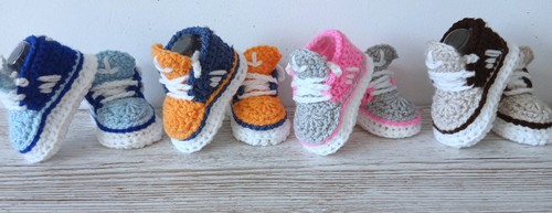 NEW BABY CROCHET SHOES TRAINERS SNEAKERS BOOTIES Boots BOOTS - 第 3/11 張圖片
