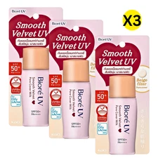Biore Sunscreen UV Color Control CC Milk Beige SPF50+ Makeup Base Facial 30ml x3