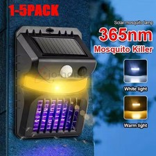 Solar Power Outdoor Mosquito Insect Killer LED Light Trap Fly Bug Zapper Lamps