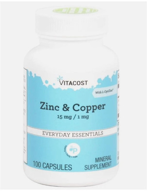 Vitacost Zinc & Copper - 100 Capsules